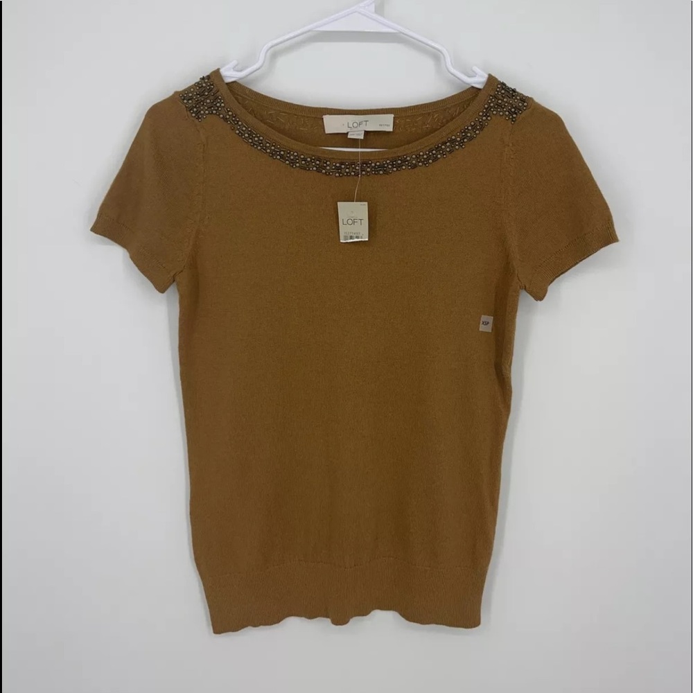 Ann Taylor LOFT Beaded Sweater Size XS Petite NWT